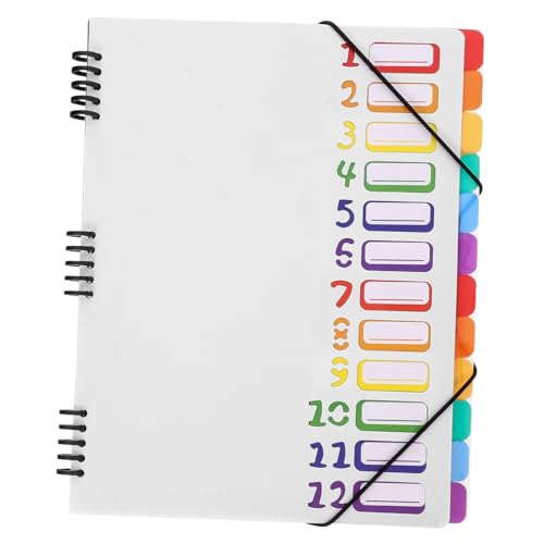 LOORGVEL Dokumentenmappe mit Fächern PP Material Robuster Ringordner Großer Fassungsvermögen Effizienter Organizer für Dokumente Büro und Schule Minimalistisches Design Weiß von LOORGVEL