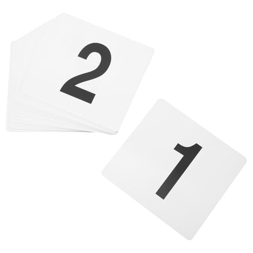 LOORGVEL Doppelseitige Kunststoff Nummernkarte Tischnummer für Hochzeit Restaurant Sitzplatzkarte Stabile Polierte Sitznummern Wiederverwendbar und Handfreundlich LOORGVEL Doppelseitige Kunststoff Nummernkarte Tischnummer für Hochzeit Restaurant Sitzplatzkarte Stabile Polierte Sitznummern Wiederverwendbar und Handfreundlich von LOORGVEL