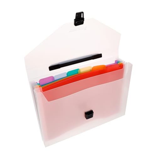 LOORGVEL Fächermappe Dokumentenmappe mit Fächern Großer Kapazität Leichter Tragbarer Aktenordner zur Effizienten Aufbewahrung von Unterlagen im Büro und Zuhause von LOORGVEL