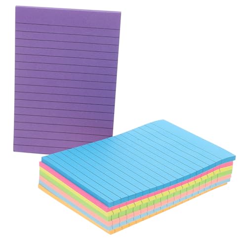 LOORGVEL Farben Haftnotizen Selbstklebend Notizblock Linierte Memo Pads Bunte Klebezettel Für Büro Zuhause To Do Listen Planer Notizen von LOORGVEL