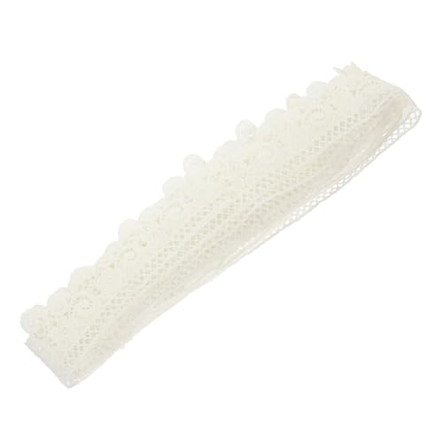 LOORGVEL Fensterdekoration Spitzenband Weiß Französische Vintage Spitze Besticktes Gardinenband DIY Kleidungs und Tischdeko Zubehör Atmungsaktiv Strapazierfähig Vielseitig für Nähen und von LOORGVEL