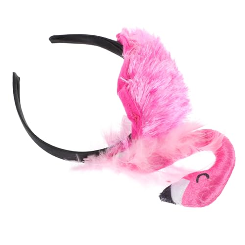 LOORGVEL Flamingo Haarreif Satin Niedliches Hawaii Party Haarband für Mädchen Dekoratives Kopfaccessoire für Geburtstag Karneval Fotorequisit und Cosplay von LOORGVEL