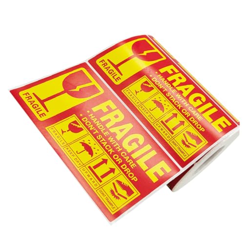 LOORGVEL Fragile Warning Aufkleber Selbstklebend Stark Haftend Versandetiketten für Zerbrechliche Gegenstände Gepäck Umzug Warnsticker Leicht Anzubringen LOORGVEL Fragile Warning Aufkleber Selbstklebend Stark Haftend Versandetiketten für Zerbrechliche Gegenstände Gepäck Umzug Warnsticker Leicht Anzubringen von LOORGVEL