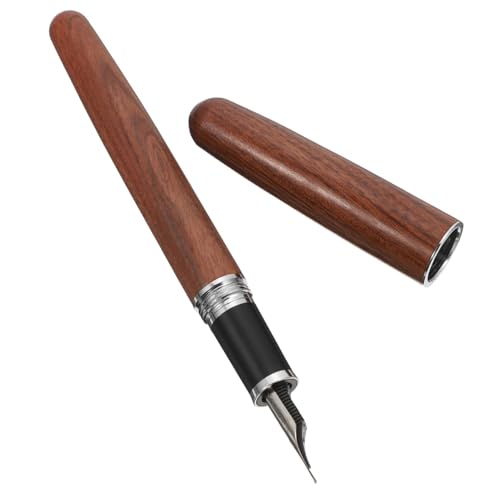LOORGVEL Füllfederhalter aus Hochwertigem Holz Leichter Kompakter Kalligrafie stift für Schüler und Anfänger Handlich und Tragbar für Schule Studium und Geschenk von LOORGVEL