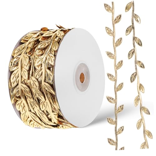 LOORGVEL Glitzerndes Dekoband aus Stoff Goldene Rebe Vielseitiges Geschenkband für Hochzeit Party Scrapbooking Arrangements und DIY Dekoration LOORGVEL Glitzerndes Dekoband aus Stoff Goldene Rebe Vielseitiges Geschenkband für Hochzeit Party Scrapbooking Arrangements und DIY Dekoration von LOORGVEL