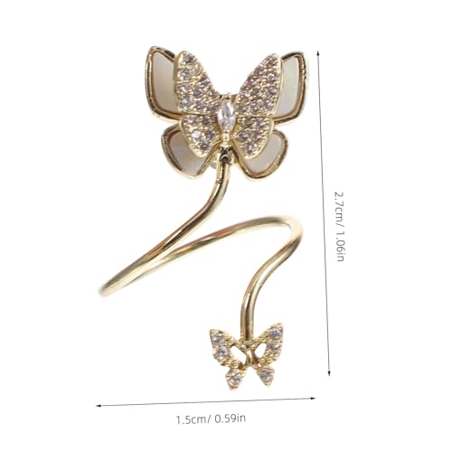 LOORGVEL Goldener Schmetterling Nagelring Damen Nail Art Schmuck Fingertip Charm Langlebig Modisch Kleber Einfach zu Tragen für Fingerdekoration LOORGVEL Goldener Schmetterling Nagelring Damen Nail Art Schmuck Fingertip Charm Langlebig Modisch Kleber Einfach zu Tragen für Fingerdekoration von LOORGVEL