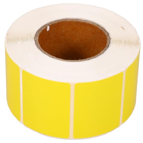 LOORGVEL Große Selbstklebende Hitze etiketten Kratzfest Langlebig Matte Gelbe Aufkleber für Thermodrucker Starke Haftung Bedruckbar Vielseitig Einsetzbar von LOORGVEL