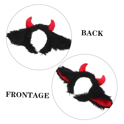 LOORGVEL Halloween Stirnband mit Verstellbaren Schwarzen und Roten Yak Hörnern Gruseliges Cosplay Kostüm Accessoire für Damen und Mädchen Einzigartiges Party und Maskenball Haarreif LOORGVEL Halloween Stirnband mit Verstellbaren Schwarzen und Roten Yak Hörnern Gruseliges Cosplay Kostüm Accessoire für Damen und Mädchen Einzigartiges Party und Maskenball Haarreif von LOORGVEL