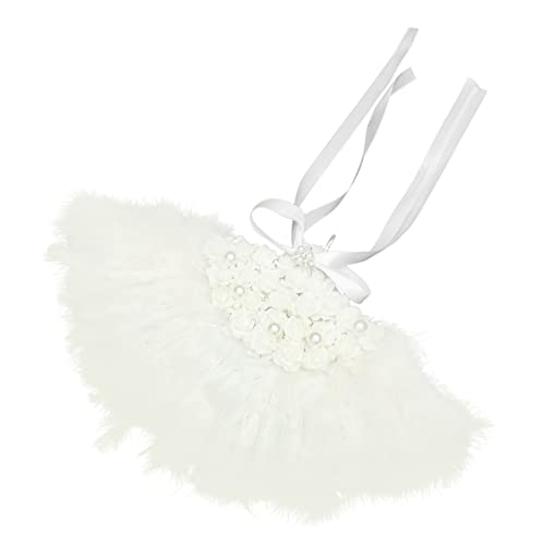 LOORGVEL Hochzeitsfächer mit Federn und Rosenmotiv Leicht Tragbar Dekorativer Brautfächer für Party für Braut und Mädchen Langlebig und Elegant LOORGVEL Hochzeitsfächer mit Federn und Rosenmotiv Leicht Tragbar Dekorativer Brautfächer für Party für Braut und Mädchen Langlebig und Elegant von LOORGVEL