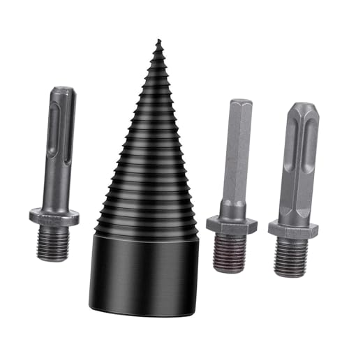 LOORGVEL Holzhacker holzspalter bohrer Treiber schwer Kobaltbohrer Schaft Pflicht holzspaltbohrer power tools bohrständer dörrgeräte energiesparend Kegelbohrer Splitterbohrer Stahl Black von LOORGVEL