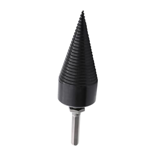 LOORGVEL Holzspaltbohrer mit Sechskantschaft Langlebiger Kohlenstoffstahl Gehärtet Hohe Zähigkeit Rutschfestes Design Geeignet für Bohrmaschine Effizientes Holzspalten für und von LOORGVEL