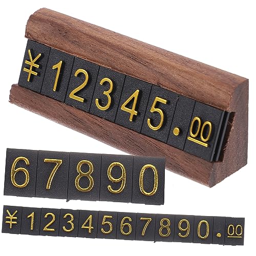 LOORGVEL Holzwürfel Preisschild Aufsteller mit Goldzahlen Preisetiketten für Einzelhandel Schmuck Supermarkt Vielseitiger Preisblock für Ladentheke und Schaufenster LOORGVEL Holzwürfel Preisschild Aufsteller mit Goldzahlen Preisetiketten für Einzelhandel Schmuck Supermarkt Vielseitiger Preisblock für Ladentheke und Schaufenster von LOORGVEL
