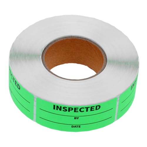 LOORGVEL Inspektionsetiketten Selbstklebend Rolle Lagerverwaltung Lagerkennzeichnung Langlebig für Versand und Handling von LOORGVEL