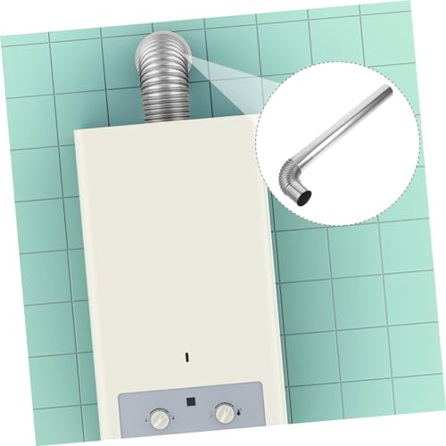 LOORGVEL Kaminrohr mit Gebogenem Bogen Flexibles Metall Abgasrohr für Holzofen Kaminofen und Heizung Hitzebeständig Installieren Langlebiges Ofenzubehör von LOORGVEL