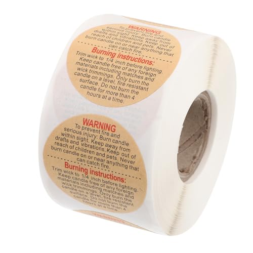 LOORGVEL Kerzen warnaufkleber Selbstklebend Hitzebeständige Sicherheitsetiketten für Kerzengläser Wiederablösbar Praktisch für Haushalt Büro und Werkstatt LOORGVEL Kerzen warnaufkleber Selbstklebend Hitzebeständige Sicherheitsetiketten für Kerzengläser Wiederablösbar Praktisch für Haushalt Büro und Werkstatt von LOORGVEL