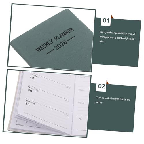 LOORGVEL Kleiner Planer Mini Wochenplaner mit Kalender Tagesplaner und Notizbuch Schlankes Taschen Notizheft für Zeitmanagement und Tägliche Planung für Unterwegs LOORGVEL Kleiner Planer Mini Wochenplaner mit Kalender Tagesplaner und Notizbuch Schlankes Taschen Notizheft für Zeitmanagement und Tägliche Planung für Unterwegs von LOORGVEL