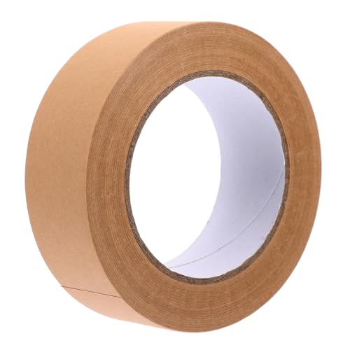 LOORGVEL Kraftpapier Packband Selbstklebend Reißfest Verpackungsklebeband für Umzug Versand Kartons Sichere Versiegelung Leicht Abreißbar Braunes Paketband von LOORGVEL