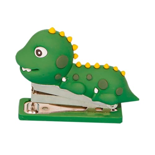 LOORGVEL Kreativer Dinosaurier Mini Tacker aus Silikon Tragbarer Dekorativer Hefter für Büro und Schule Handlicher Langlebiger Papierhefter Niedliches Geschenk für Unterwegs von LOORGVEL