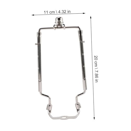 LOORGVEL Lampenschirmhalter Verstellbar mit Längenstufen Chrombeschichteter Lampenharp Sockel Langlebiges Beleuchtungszubehör für Tischlampen DIY Lampenprojekte Inklusive Ersatz endkappe von LOORGVEL
