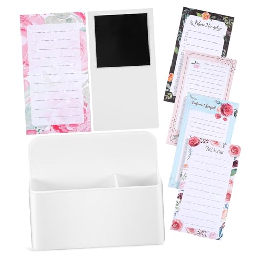 LOORGVEL Magnetische Notizblöcke mit Stiftehalter Teiliges für Kühlschrank Magnetische Listenblöcke mit Bunten Mustern Praktisch Platzsparend für Büro Küche Zuhause Memo Organizer von LOORGVEL