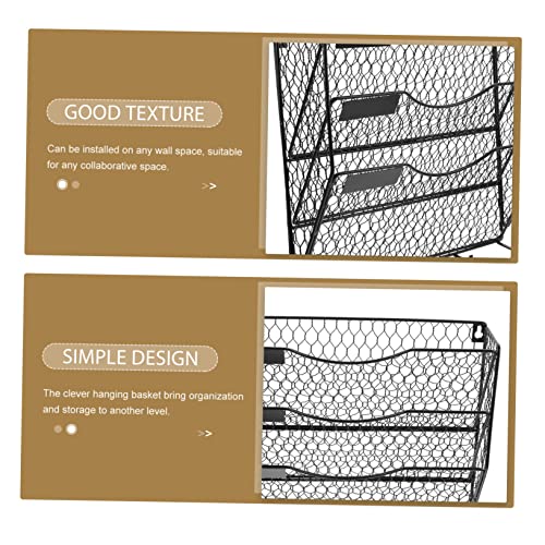 LOORGVEL Moderner Metall Wand Organizer mit Tierförmigem Drahtkorb Platzsparender Wandhalter für Akten Zeitschriften und Dokumente Multifunktionaler Hängekorb für Büro und Zuhause von LOORGVEL