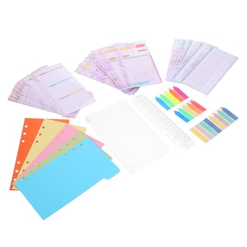 LOORGVEL Nachfüllpapier Buntes Austauschbares Planer Papier mit Glatter Schreiboberfläche Kompakte Einlagen für Ringbuch Notizbücher Geeignet für Journaling Planung und Notizen von LOORGVEL