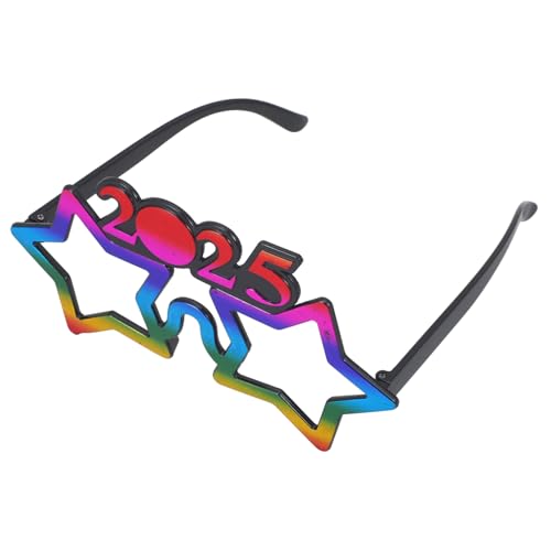 LOORGVEL Neujahrsbrille Sternenmuster Partybrille Leichtes Pc Material für Silvester Feier Fotorequisite Bunte Partybrillen Neujahr Zubehör von LOORGVEL