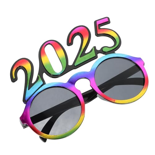 LOORGVEL Party Brille Bunte Zahlen Brille Lustige Foto Requisite für Silvester Abschlussfeier Jung und Alt von LOORGVEL