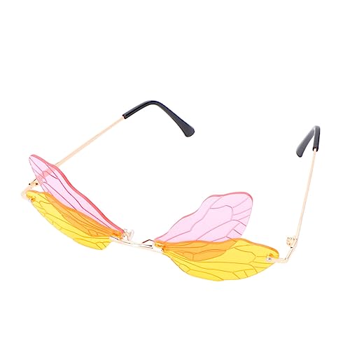 LOORGVEL Partybrille Libellenflügel Leichtes Dekoratives Partyaccessoire für Damen und Herren Einzigartiges Design für Fotos und Sommerausflüge für Festivals und Feiern von LOORGVEL
