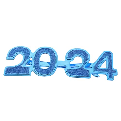 LOORGVEL Partybrille aus Leichtem Pc Lustige Zahlenbrille für Silvester Feier Originelle Fotorequisite für Neujahrsfest Unisex Partybrillen Zubehör für Familie und Freunde von LOORGVEL