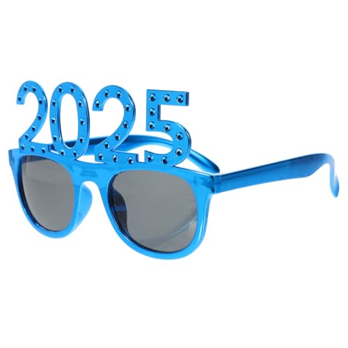 LOORGVEL Partybrille mit Funkelnden Strasssteinen Leichte Gläser Quadratischer Rahmen für Silvester und Neujahrsfeiern Dekoratives Accessoire für Fotos und Partys von LOORGVEL