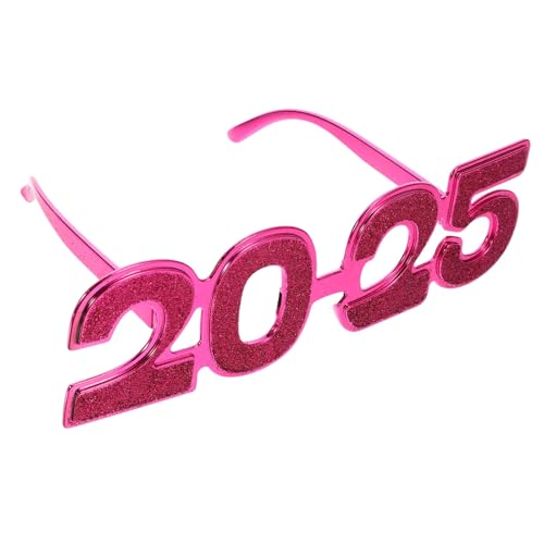 LOORGVEL Partybrillen mit Rosafarbenem Glitzer Lustige Tanzbrillen als Partydekoration Bequeme Silvesterbrille für Damen und Herren Festliches Accessoire für Neujahrs und Abschlussfeiern von LOORGVEL