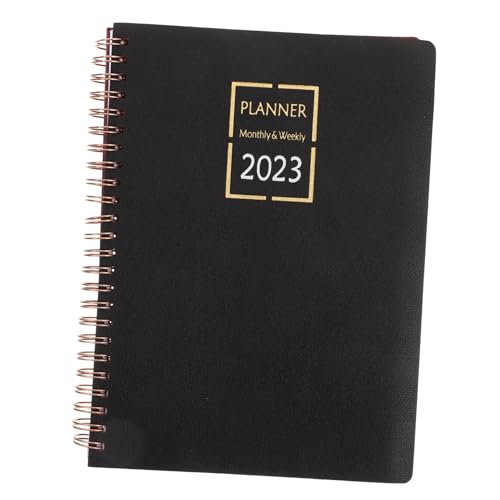 LOORGVEL Planer Notizblock Spiralbindung Doppelseitig Flachliegend Kalender Agenda Buch für Büro und Studium Tägliche Wochenplanung von LOORGVEL