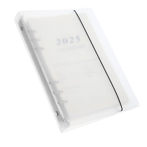 LOORGVEL Planer Notizbuch Transparentes Ringbuch Büro Zubehör Kalender Tagebuch Reißverschlusslos Flexibel für Reisen Lehrer und Berufstätige von LOORGVEL