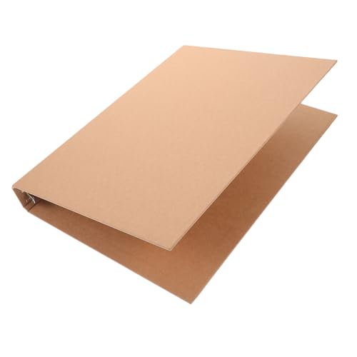 LOORGVEL Ringbuch Kraftpapier Notizbuch Hülle mit Bindering Dünner Nachfüllbarer Journal Binder Schutzumschlag für Schule Büro Langlebige Ringordner Abdeckung aus Kraftpapier von LOORGVEL