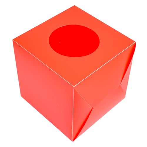 LOORGVEL Rote Kunststoff Losbox für Gewinnspiele und Spenden Durchsichtige Wahlurne mit Schlitz Multifunktionale Sammelbox für Partys Jahresfeiern und Wohltätigkeitsaktionen von LOORGVEL