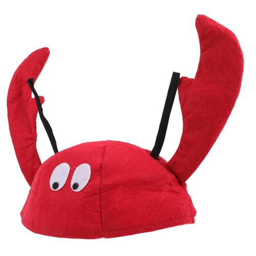 LOORGVEL Roter Flanell lobster hut Lustige Kopfbedeckung für Erwachsene und Weiches Kostüm accessoire für Halloween Party und Cosplay Bequem und Wärmend von LOORGVEL