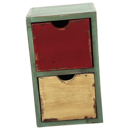 LOORGVEL Rustikaler Holz Schreibtisch Organizer MDF Kommode Vintage Aufbewahrungsbox für Kosmetik Schmuck Bürobedarf Desktop Sortierbox LOORGVEL Rustikaler Holz Schreibtisch Organizer MDF Kommode Vintage Aufbewahrungsbox für Kosmetik Schmuck Bürobedarf Desktop Sortierbox von LOORGVEL