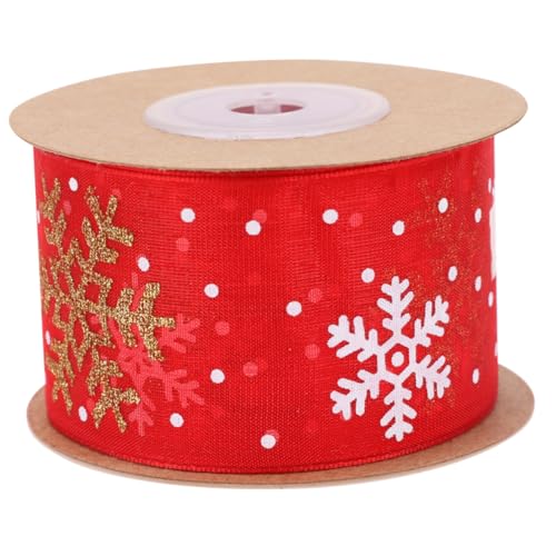 LOORGVEL Schneeflockengarngürtel weihnachtsdrahtband Geschenke Weihnachten Schleife Weihnachtsband DIY -Handwerksband Präsentieren Sie ein Wickelband Geschenkband Bogenbänder Polyester rot LOORGVEL Schneeflockengarngürtel weihnachtsdrahtband Geschenke Weihnachten Schleife Weihnachtsband DIY -Handwerksband Präsentieren Sie ein Wickelband Geschenkband Bogenbänder Polyester rot von LOORGVEL