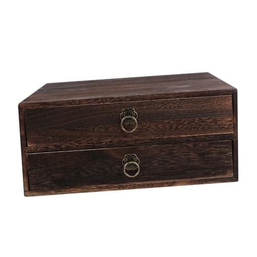 LOORGVEL Schubladenbox aus Massivem Holz mit Retro Griff Lagiger Desktop Organizer Umweltfreundliche Aufbewahrung für Büro Kosmetik und Wohnbereich Stilvolle Tischdekoration LOORGVEL Schubladenbox aus Massivem Holz mit Retro Griff Lagiger Desktop Organizer Umweltfreundliche Aufbewahrung für Büro Kosmetik und Wohnbereich Stilvolle Tischdekoration von LOORGVEL