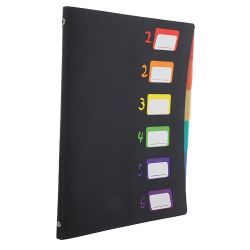 LOORGVEL Schwarze Ordnungsmappe mit Mehreren Fächern Robuster für Dokumente Vielseitiger File Folder für Büro Schule und Zuhause Praktisch und Tragbar von LOORGVEL