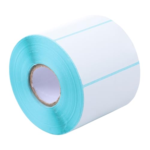 LOORGVEL Selbstklebende Rechteckige Adressetiketten aus Weißer Thermopapierrolle Beschreibbar für Preisaufkleber Barcode Druck und Büroorganisation von LOORGVEL