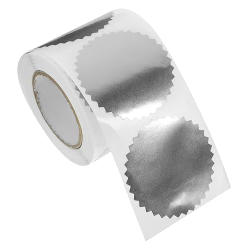 LOORGVEL Silberfarbene Zahnrand Aufkleber Zertifikat Auszeichnung Medaillen Sticker Für Abschlussurkunden Metallisches Design Für Büro Und Zuhause LOORGVEL Silberfarbene Zahnrand Aufkleber Zertifikat Auszeichnung Medaillen Sticker Für Abschlussurkunden Metallisches Design Für Büro Und Zuhause von LOORGVEL