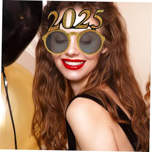 LOORGVEL Silvesterparty Brille aus Langlebigem Pc Material Lustige Digitale Zahlenbrille für Abschlussfeier und Neujahrsfest Leichte Auffällige Partybrille als Fotorequisite und Dekoration von LOORGVEL