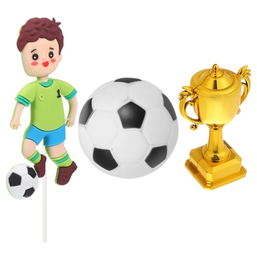 LOORGVEL Soccer Cake Toppers mit Fußball und Trophäe Leichte Fußball Geburtstagstorte Dekoration Einfache Anwendung und Vielseitig für Verschiedene Tortengrößen LOORGVEL Soccer Cake Toppers mit Fußball und Trophäe Leichte Fußball Geburtstagstorte Dekoration Einfache Anwendung und Vielseitig für Verschiedene Tortengrößen von LOORGVEL