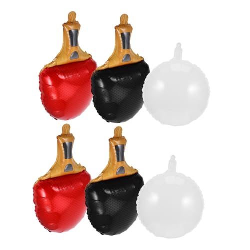 LOORGVEL Sportliche Tischtennis Folienballons Rot Dunkel Runde Ballons Partydeko für Erwachsene Geburtstag Sportthemen Dekoration Einfache Montage von LOORGVEL