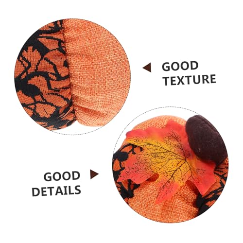 LOORGVEL Stoffkürbis Thanksgiving -Wohndekorationen künstliche Kürbisse zum Dekorieren Thanksgiving gefälschte Kürbis-Ornamente Kürbis-Tischdekoration für Tische Orange von LOORGVEL