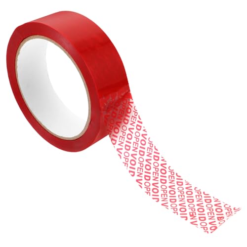 LOORGVEL Tamper Evident Security Packing Tape Stark Klebend Diebstahlschutz Klebeband mit Voidopen Rot für Kartons und Versand Sicher Abdichten von LOORGVEL