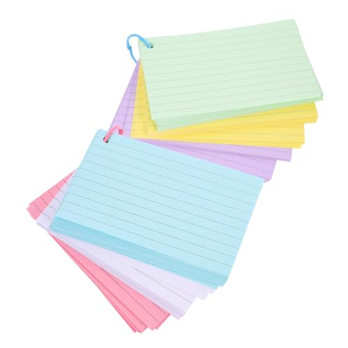 LOORGVEL Teilige Linierte Karteikarten mit Metallringen Kreative DIY Lernkarten für Erwachsene Tragbares Flashcard zum Vokabeln Lernen Notizen Machen und Organisieren für Schule Büro und von LOORGVEL