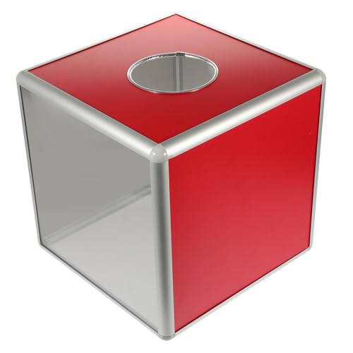 LOORGVEL Transparente Multifunktionale Würfel spendenbox aus Robustem Material mit Aluminiumrahmen für Spendenaktionen und Sichere Aufbewahrung Geeignet für Fundraising und Zufällige Farbe LOORGVEL Transparente Multifunktionale Würfel spendenbox aus Robustem Material mit Aluminiumrahmen für Spendenaktionen und Sichere Aufbewahrung Geeignet für Fundraising und Zufällige Farbe von LOORGVEL